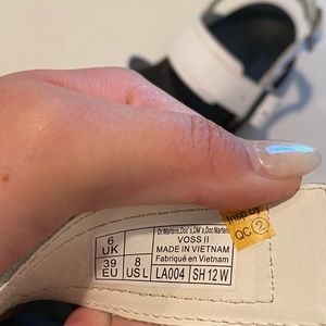 white doc marten sandals! size US 8